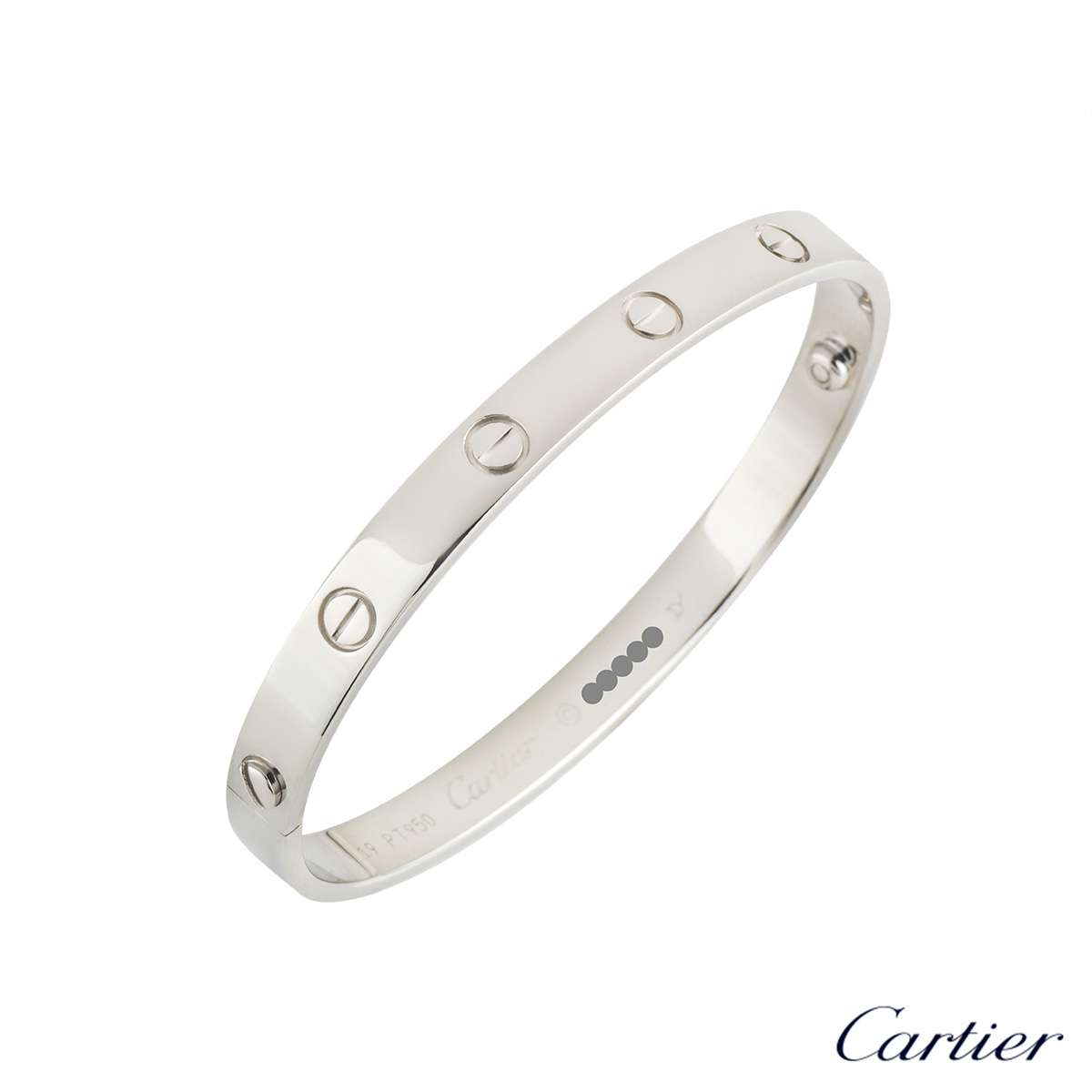 cartier love bracelet in platinum